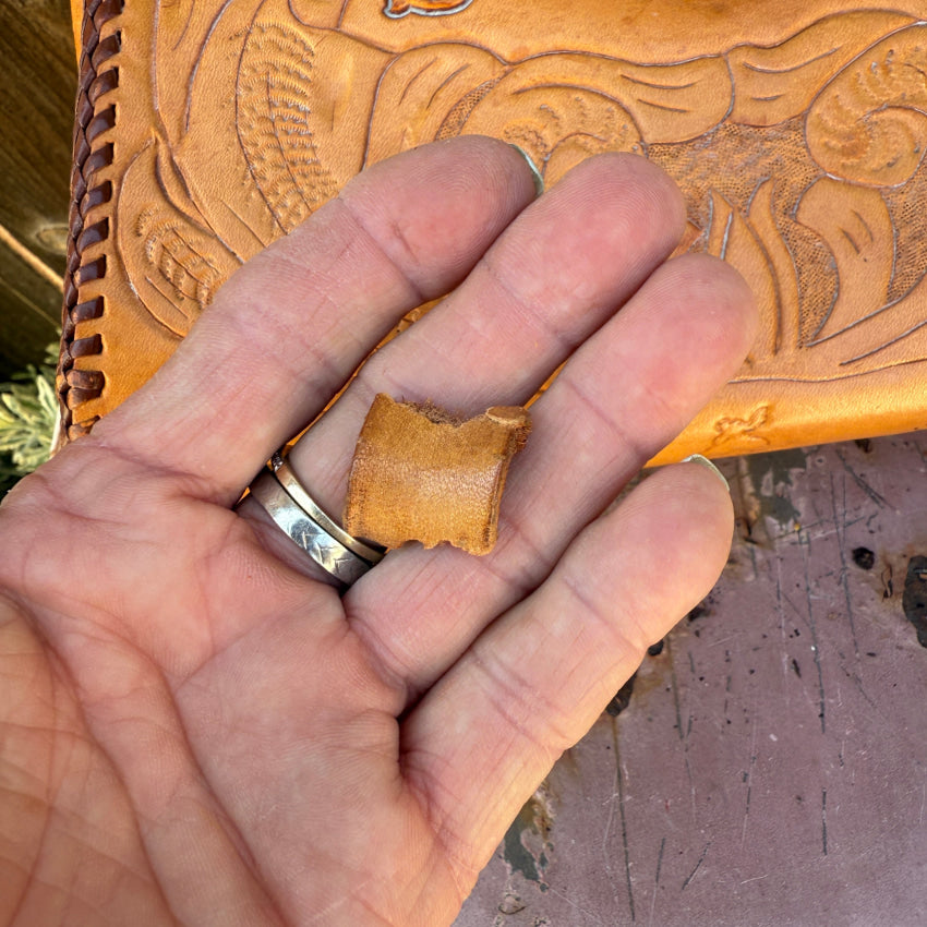 Vintage Mexican Tooled Leather Bag purse