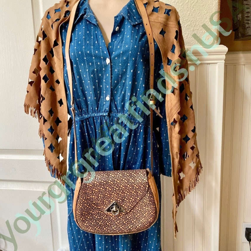 Vintage Mexican Tooled Leather Crossbody Bag Yourgreatfinds