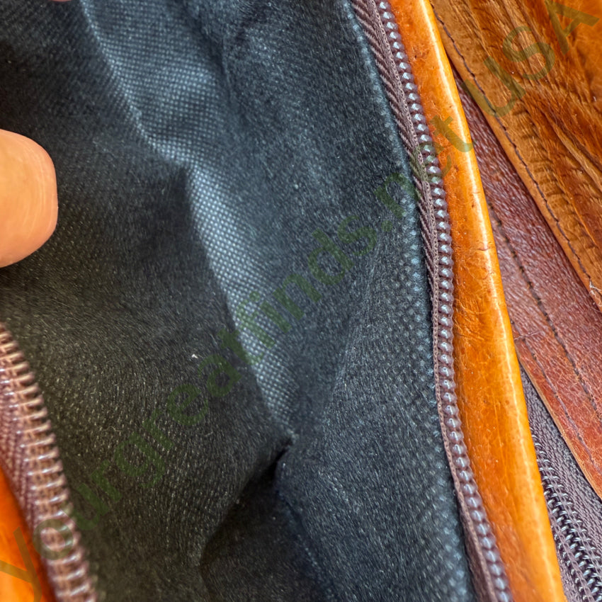 Vintage Mexican Tooled Leather Shoulder Bag purse