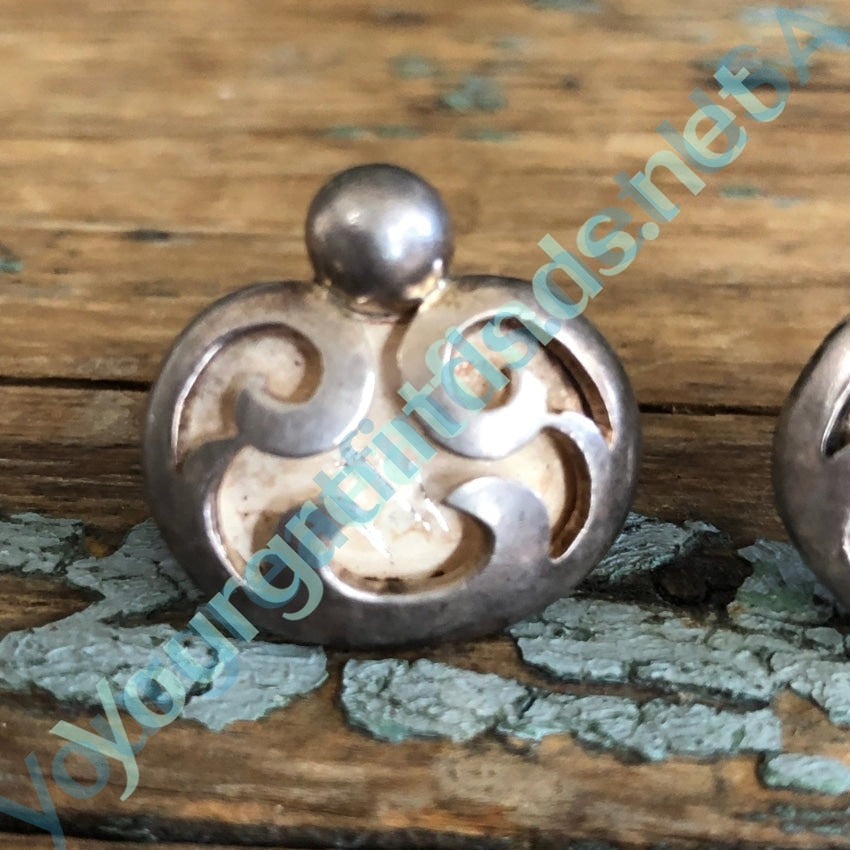 Old Mexican Sterling Silver Screw Back Earrings - Yourgreatfinds