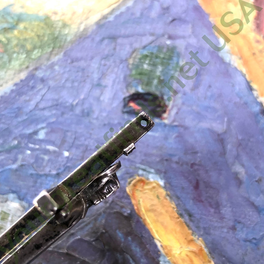 Vintage Modernist Large Sterling Silver Crucifix Pendant Creed Pendant