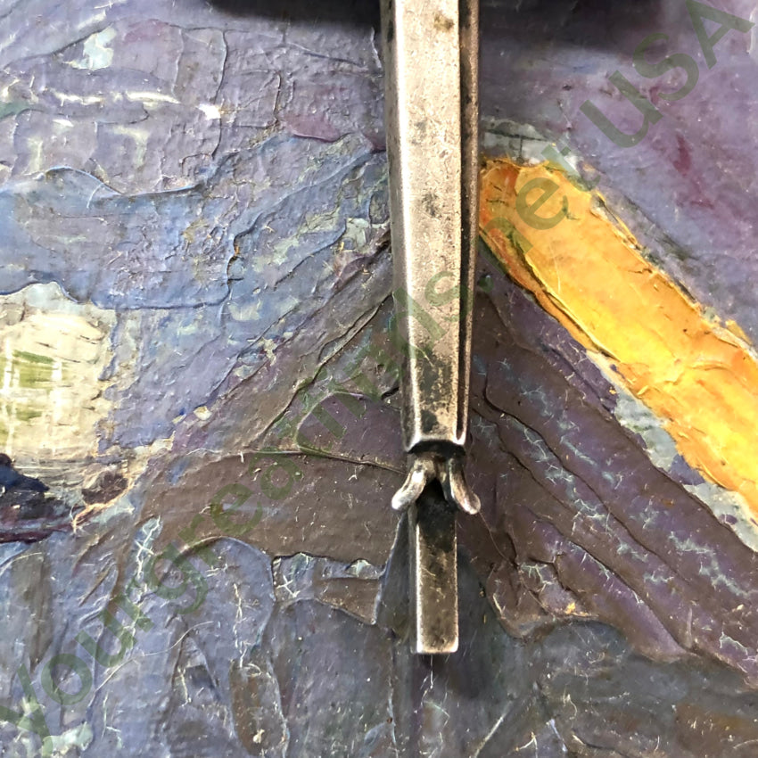 Vintage Modernist Large Sterling Silver Crucifix Pendant Creed Pendant