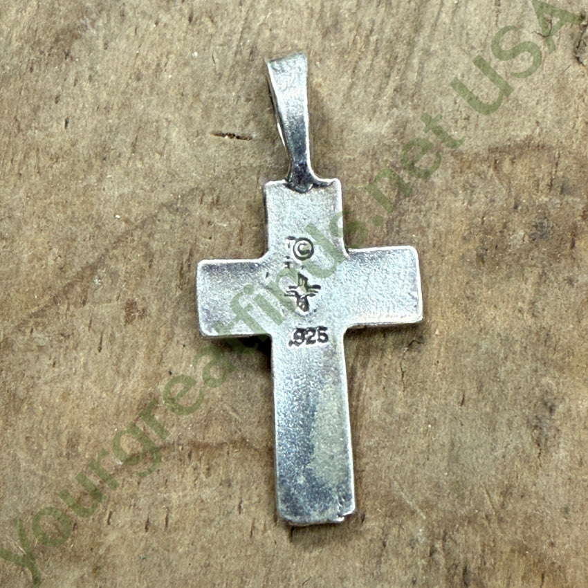 Vintage Modernistic Sterling Silver Crucifix Pendant pendant