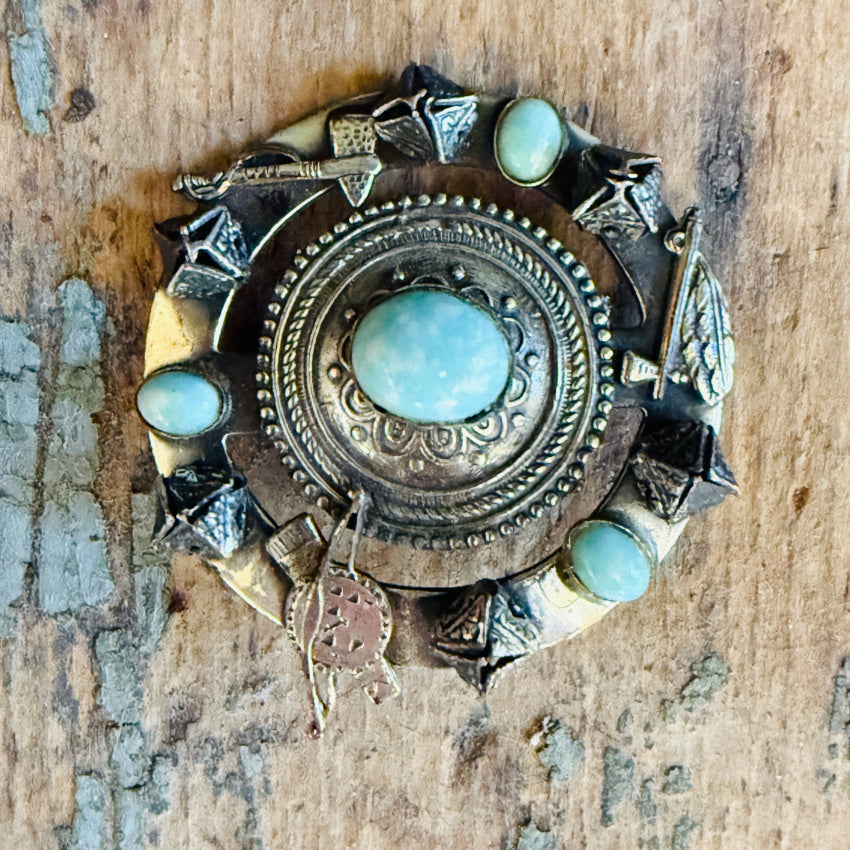 Vintage Native American Themed Brooch brooch