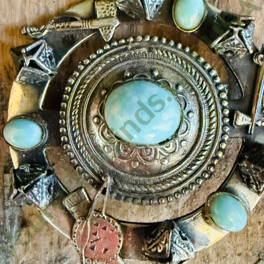 Vintage Native American Themed Brooch brooch