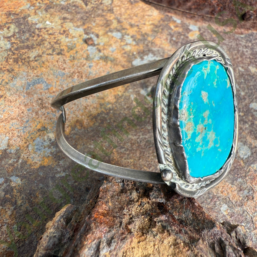 Vintage Navajo Blue Turquoise Cuff Bracelet bracelet