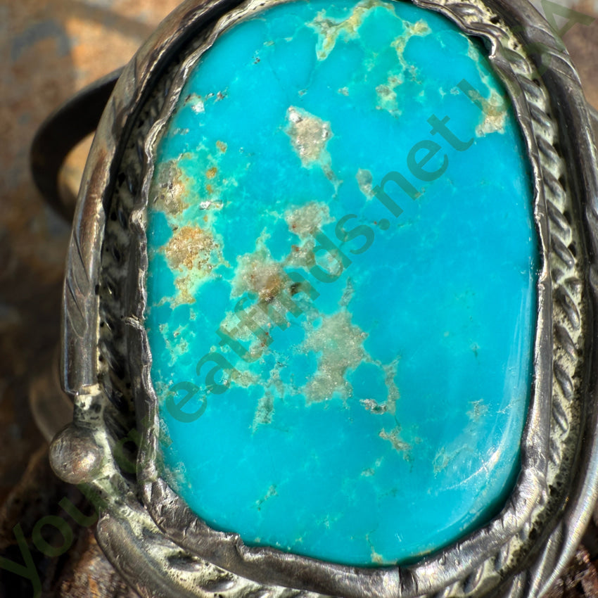 Vintage Navajo Blue Turquoise Cuff Bracelet bracelet