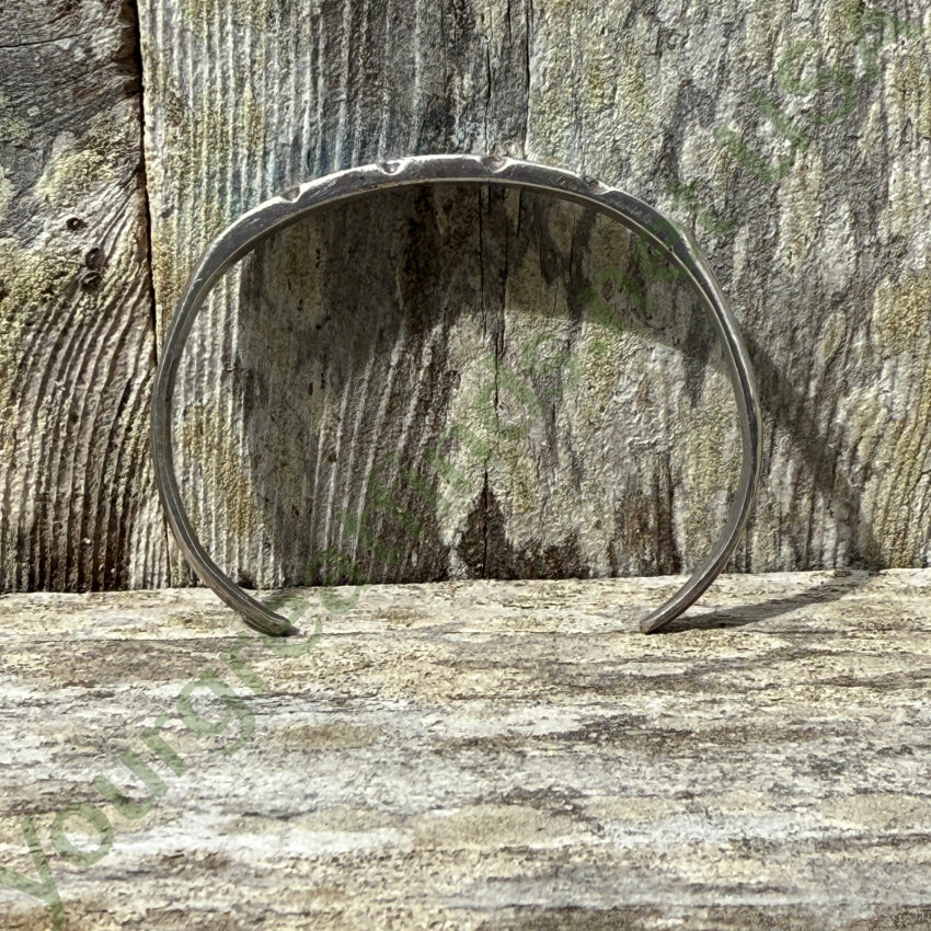 Vintage Navajo Bracelet Sterling SIlver & Inlay Turquoise bracelet