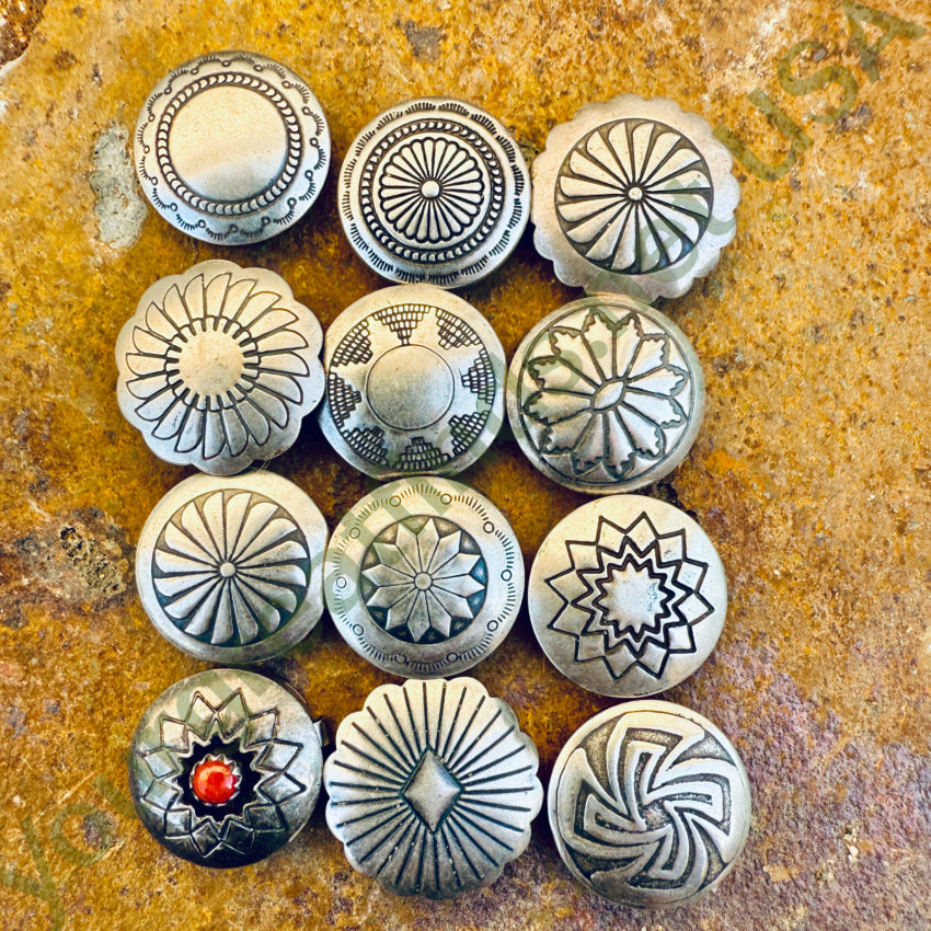 Vintage Navajo Button Cover Sterling Silver Concho More Available button cover