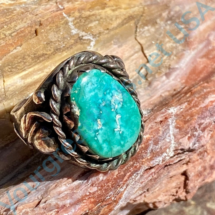 Men’s Sterling / Turquoise Ring Native factory American Style size 11