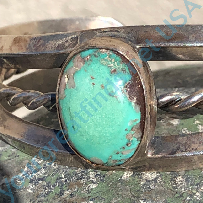 Vintage Navajo Cripple Creek Turquoise Cuff Bracelet