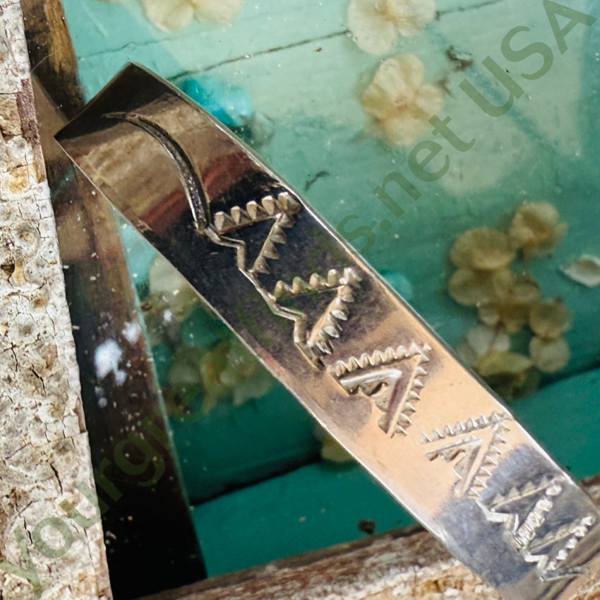 Vintage Navajo Cuff Bracelet Stamped Garrison Boyd bracelet