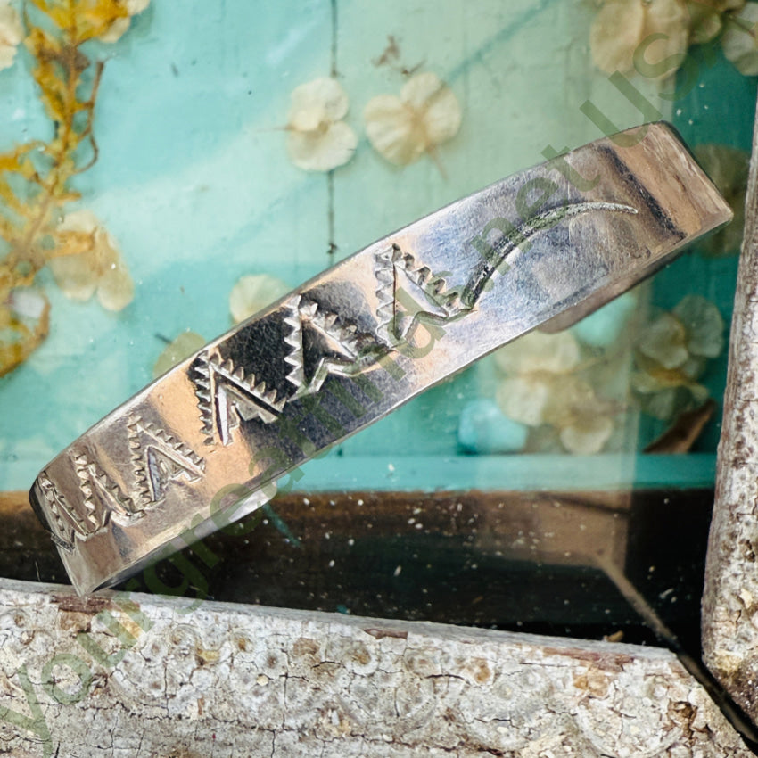 Vintage Navajo Cuff Bracelet Stamped Garrison Boyd bracelet