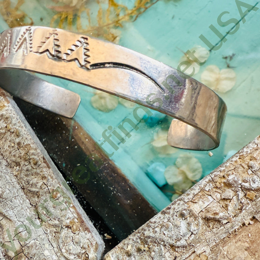 Vintage Navajo Cuff Bracelet Stamped Garrison Boyd bracelet