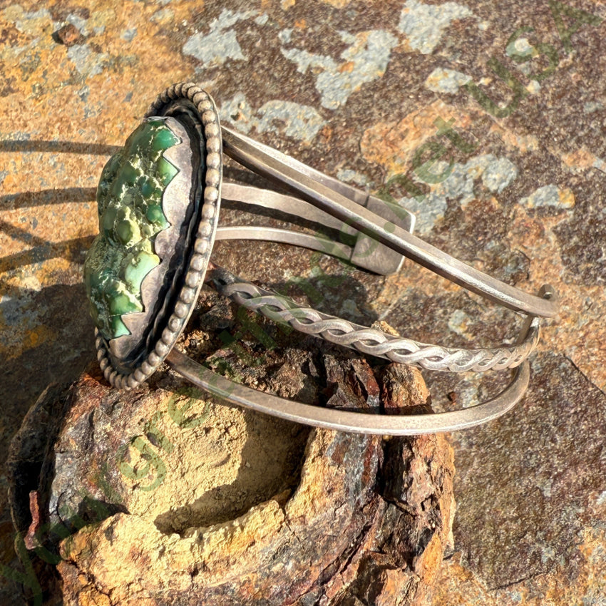 Vintage Navajo Green Seafoam Turquoise Cuff Bracelet bracelet