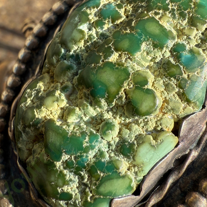 Vintage Navajo Green Seafoam Turquoise Cuff Bracelet bracelet