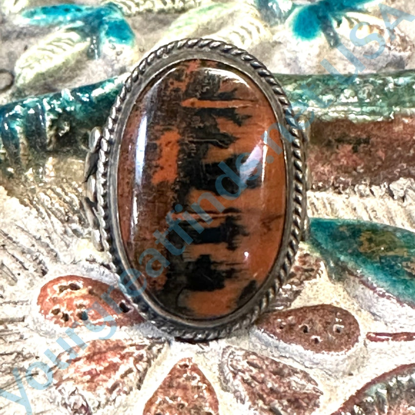 Vintage Navajo Handmade Sterling Silver Petrified Wood Ring 6, Navajo Ring, Southwestern Ring, cheapest Petrified Wood Ring, Navajo Sterling Ring