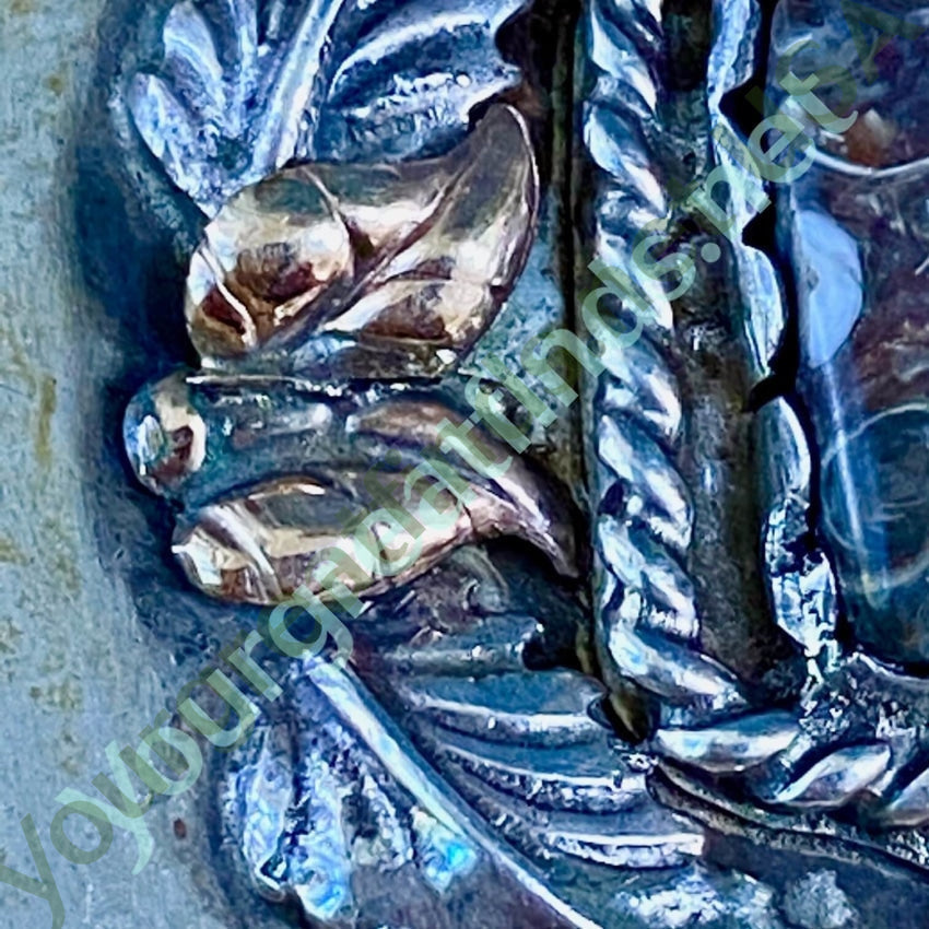 Vintage Navajo Money Clip Agate Sterling Silver Gold Yourgreatfinds