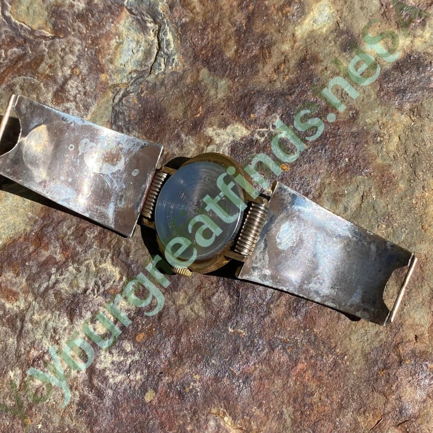 Vintage Navajo Over Sterling Silver Watch Band Plates Turquoise Yourgreatfinds