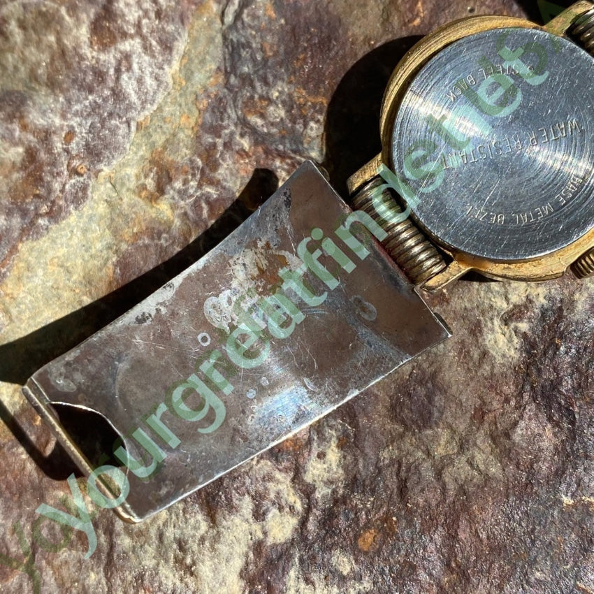 Vintage Navajo Over Sterling Silver Watch Band Plates Turquoise Yourgreatfinds