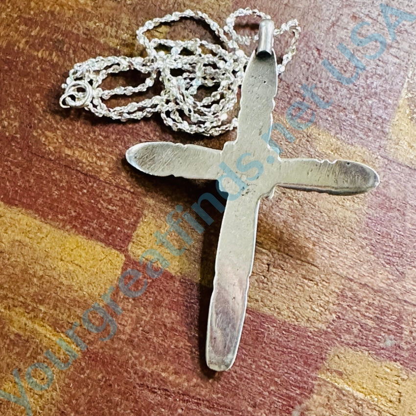 Vintage Navajo turquoise cross 2024 pendant