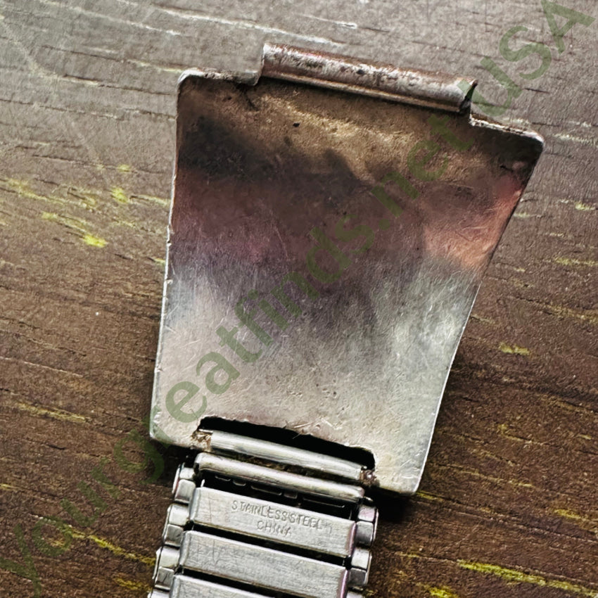 Vintage Navajo Shiprock Turquoise Mosaic Horse Sterling Silver Watch Band Watchband