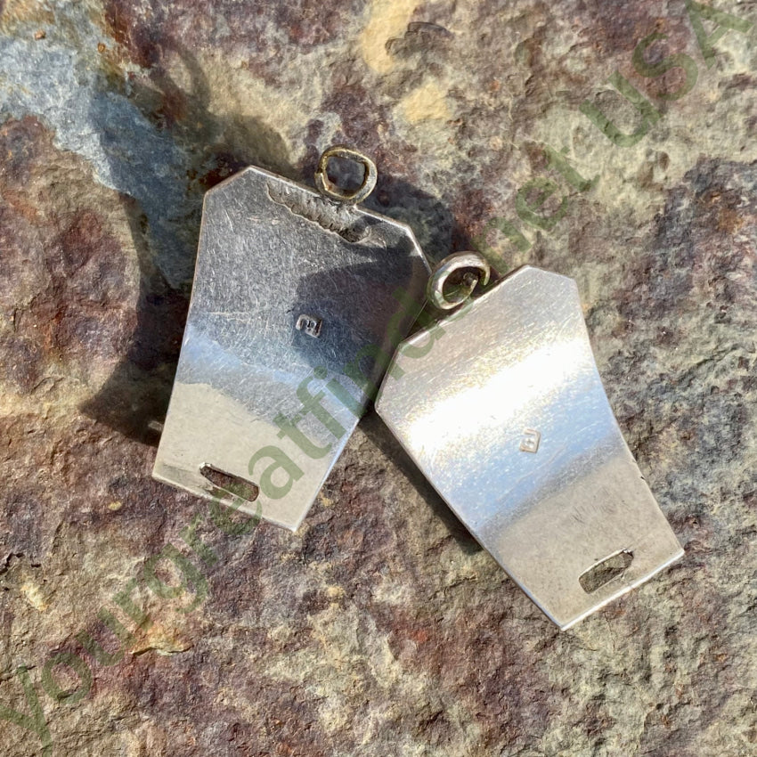 Vintage Navajo Spider Web Turquoise Watch Band Plates Bands