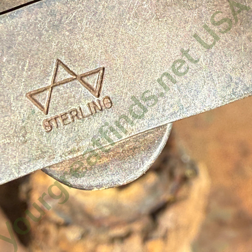 Vintage Navajo Stamped Sterling Silver & Turquoise Cuff Bracelet bracelet