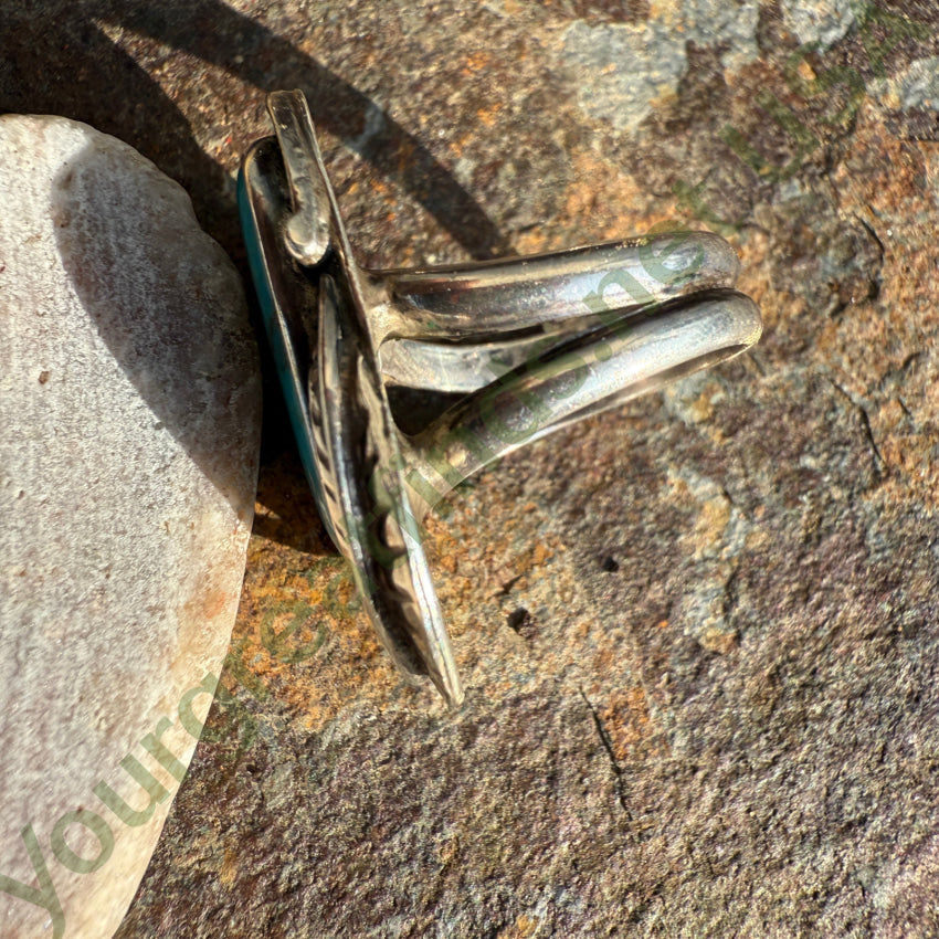 Vintage Navajo Sterling Silver & Blue Turquoise Ring Size 6 3/4 ring