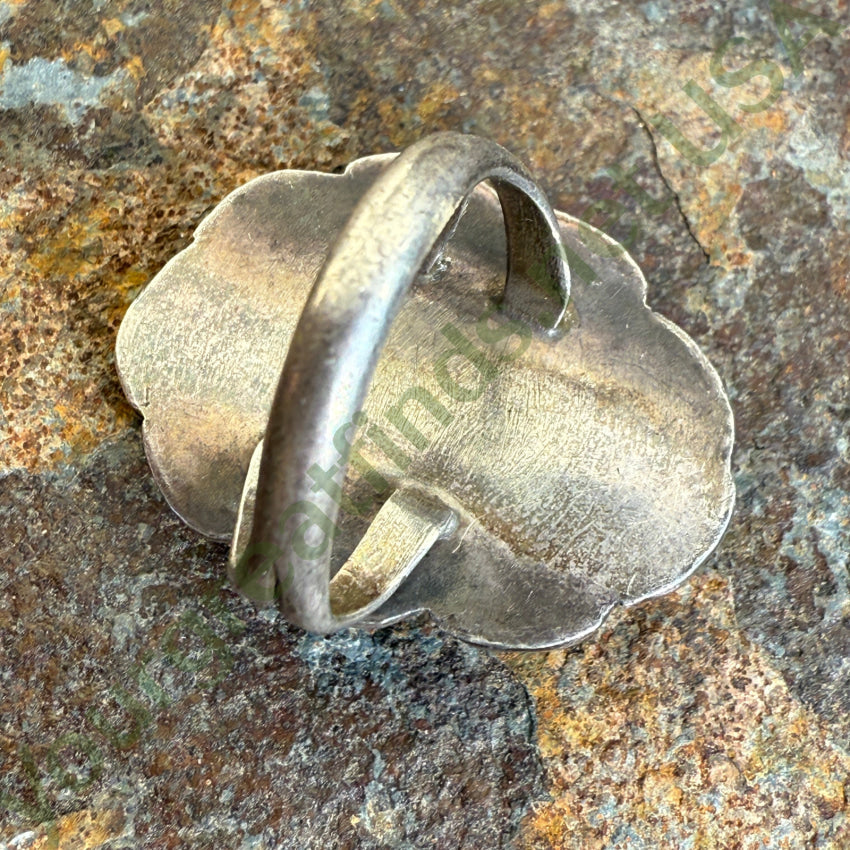 Vintage Navajo Sterling Silver & Blue Turquoise Ring Size 7 ring