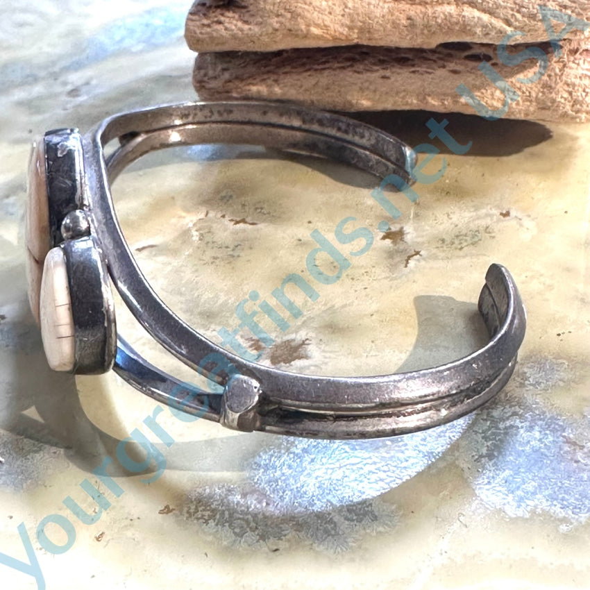 Vintage Navajo Sterling Silver Bone Bracelet Kay Yazzie