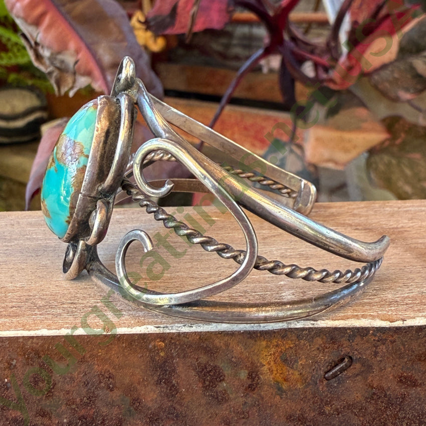 Vintage Navajo Sterling Silver Bracelet Stunning Turquoise bracelet