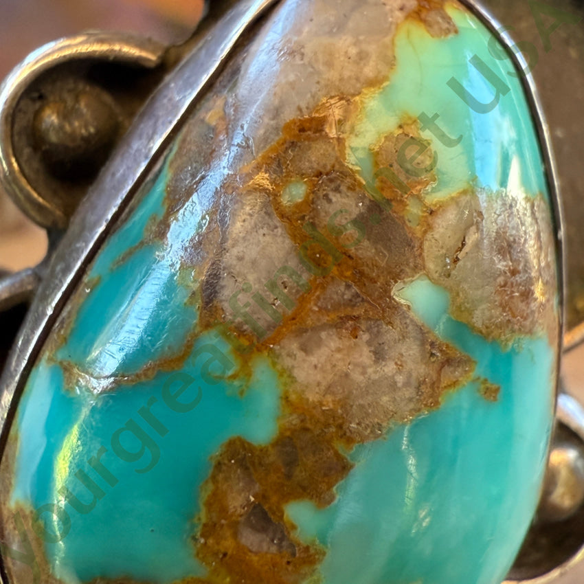 Vintage Navajo Sterling Silver Bracelet Stunning Turquoise bracelet