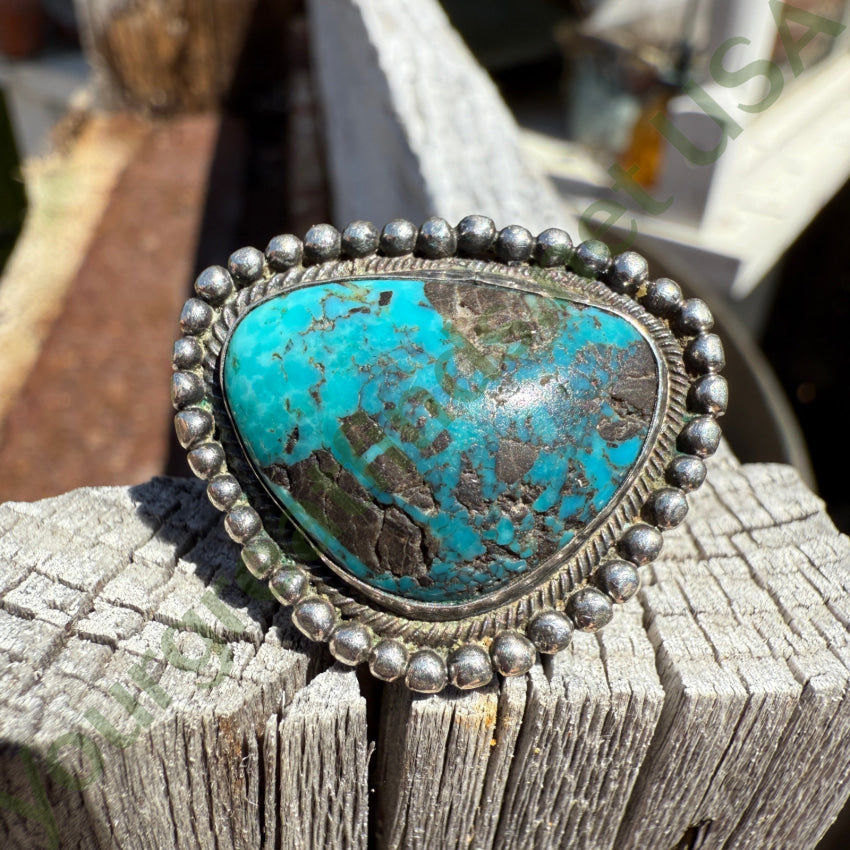 Vintage Navajo Sterling Silver Carlin Mine Ring Size 7 ring
