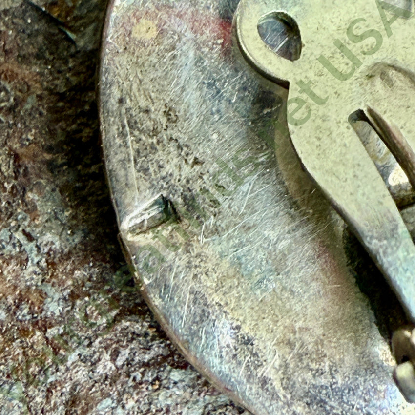 Vintage Navajo Sterling Silver & Cerillos Mine Turquoise Clip Earrings ring