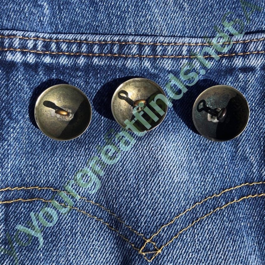 Vintage Navajo Sterling Silver Concho Clothing Buttons 3 Yourgreatfinds