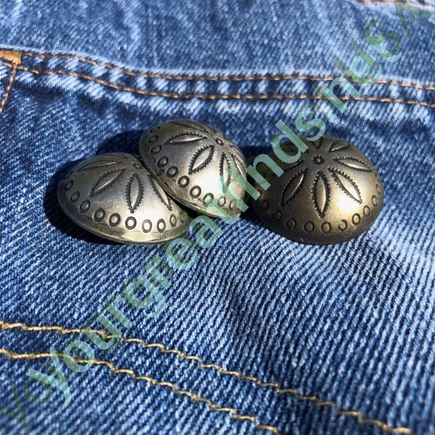 Vintage Navajo Sterling Silver Concho Clothing Buttons 3 Yourgreatfinds