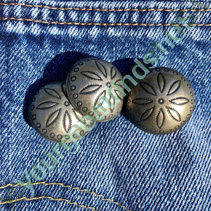 Vintage Navajo Sterling Silver Concho Clothing Buttons 3 Yourgreatfinds
