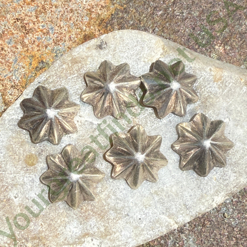 Vintage Navajo Sterling Silver Fluted Clothing Buttons clothing buttons