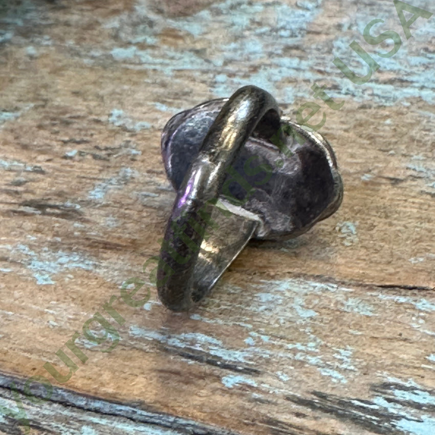 Vintage Navajo Sterling Silver Green Turquoise Ring Size 4