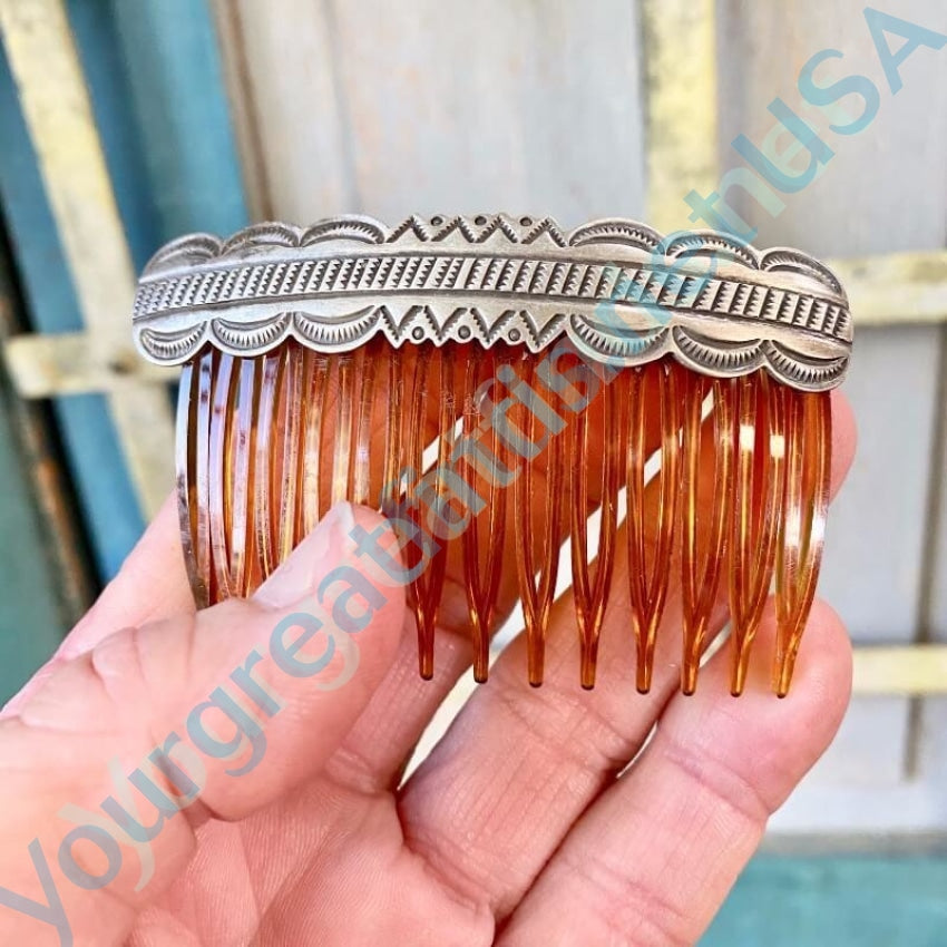 Vintage Navajo Sterling Silver Hair Comb Yourgreatfinds