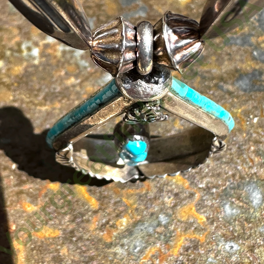 Vintage Navajo Sterling Silver & Heishi Turquoise Bench Bead Necklace