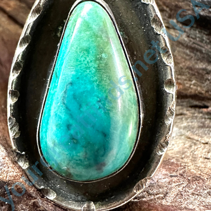 Vintage Navajo Sterling Silver & Natural Turquoise Ring 6 Ring