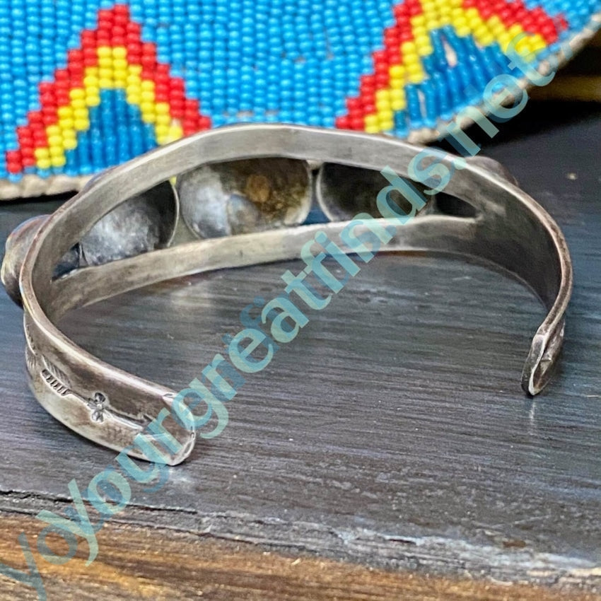Vintage Navajo Sterling Silver Orb Bracelet 1930 - Yourgreatfinds