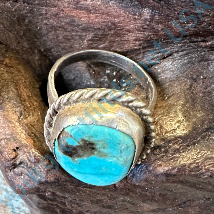 Vintage Navajo Sterling Silver Ring Turquoise Size 6