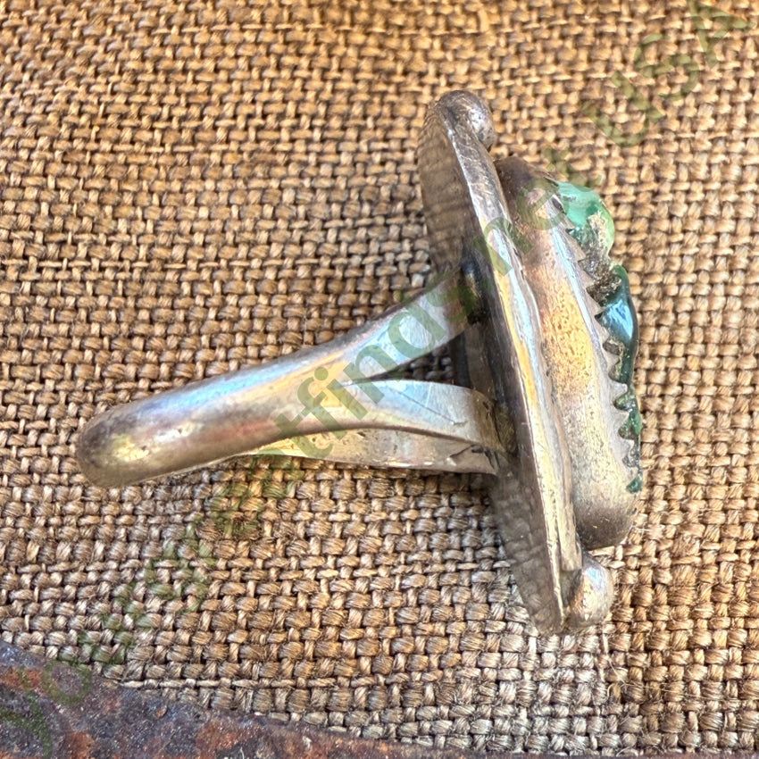 Vintage Navajo Sterling Silver Seafoam Turquoise Ring 6 1/2 ring