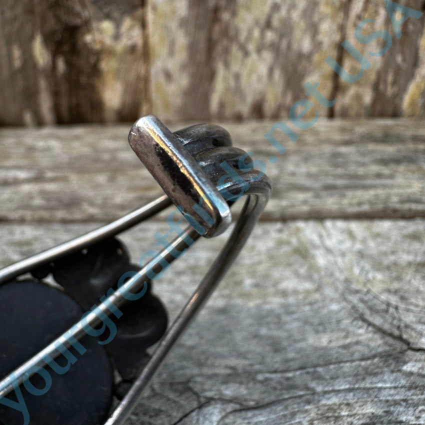 Vintage Navajo Sterling Silver & Spider Web Turquoise Cuff Bracelet Bracelet