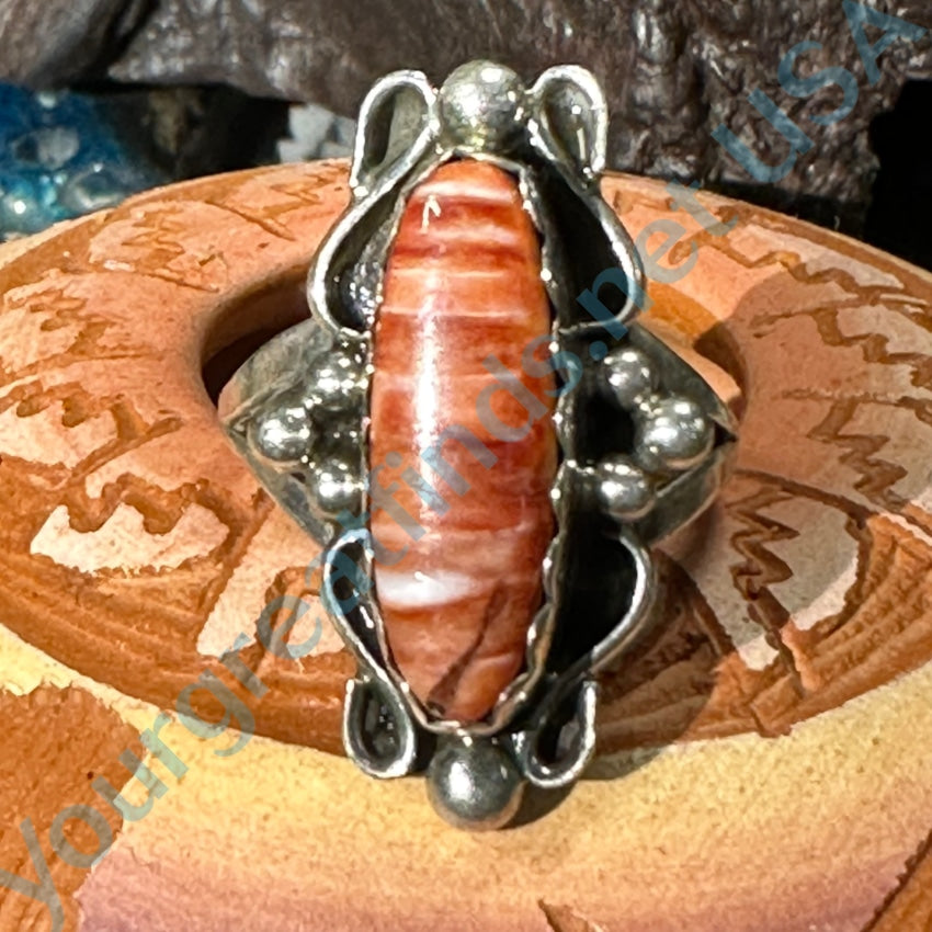 Vintage Navajo Sterling Silver Spiny Oyster Ring Size 6
