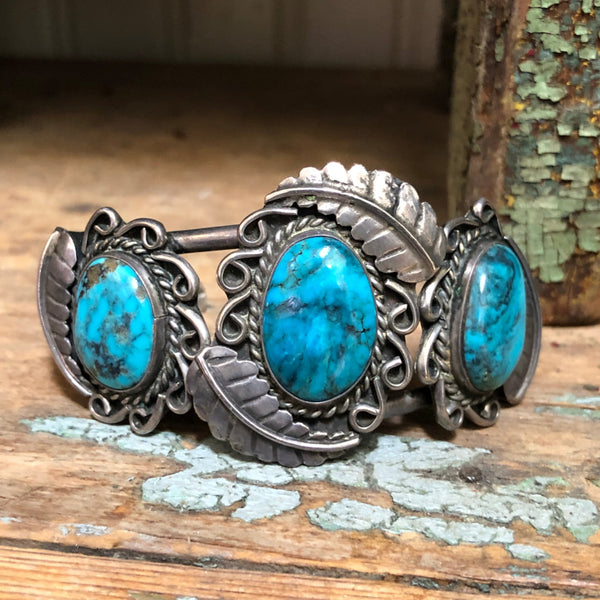 Sterling Silver Turquoise Mountain Turquoise Cuff Bracelet, outlet Stamped Cuff, Southwestern Cuff, Native American Inspired, Ready To Ship!