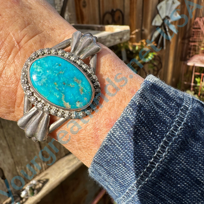 Vintage Navajo Sterling Silver & Turquoise Bracelet Danny Chee Bracelet